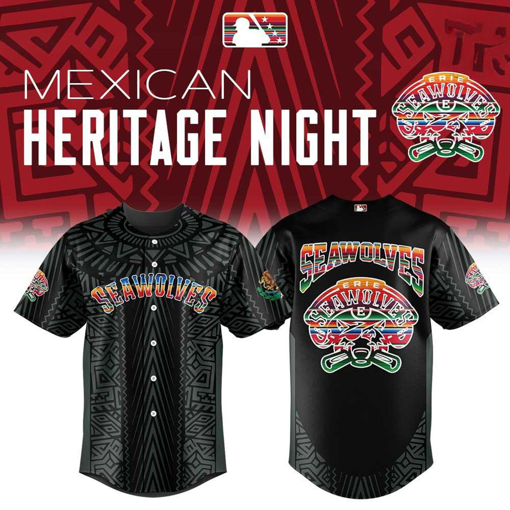 Erie SeaWolves X Mexican Heritage Night 2026 Baseball Jersey Erie SeaWolves Merch Fan Gifts 1 - Unicasport Erie SeaWolves X Mexican Heritage Night 2026 Baseball Jersey Erie SeaWolves Merch Fan Gifts