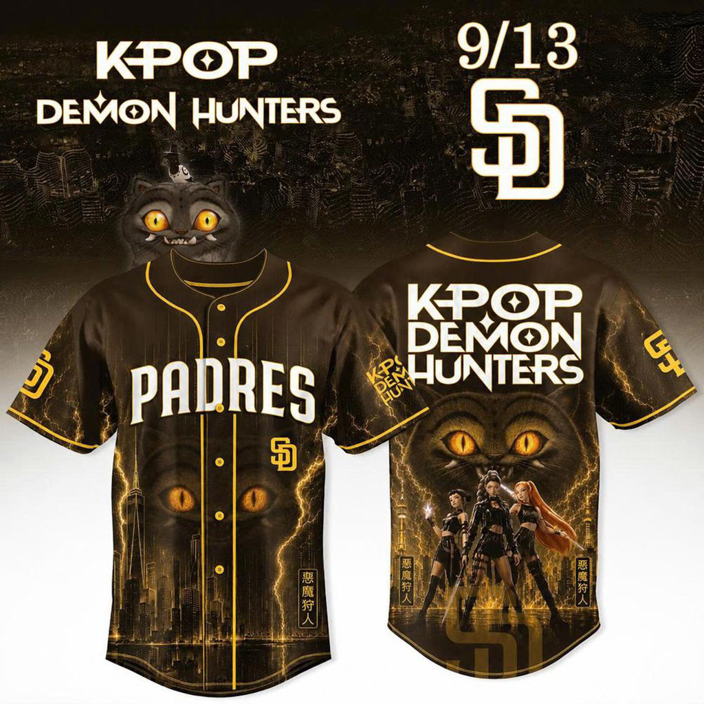 San Diego Padres X KPop Demon Hunters Baseball Jersey SD Padres Merch Gift For Kpop Fans 1 - Unicasport San Diego Padres X KPop Demon Hunters Baseball Jersey SD Padres Merch Gift For Kpop Fans