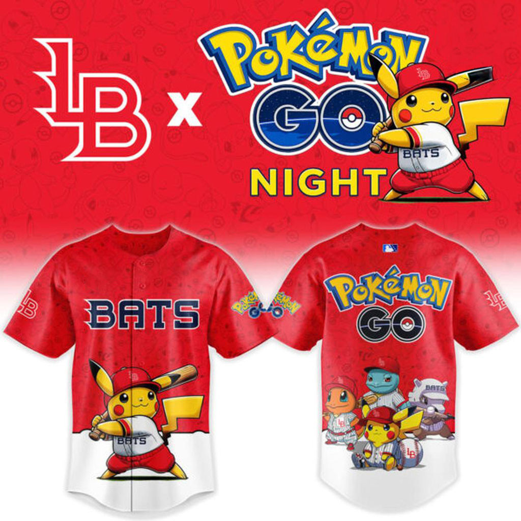 Louisville Bats Pokemon GO Theme Night Baseball Jersey Louisville Bats Merch Fan Gifts 1 - Unicasport Louisville Bats Pokemon GO Theme Night Baseball Jersey Louisville Bats Merch Fan Gifts