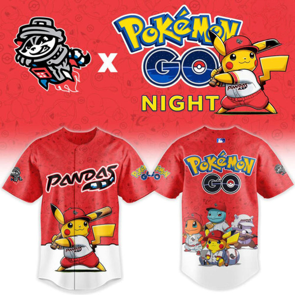 Rocket City Trash Pandas X Pokemon GO Night Baseball Jersey Trash Pandas Merch Fan Gifts 1 - Unicasport Rocket City Trash Pandas X Pokemon GO Night Baseball Jersey Trash Pandas Merch Fan Gifts