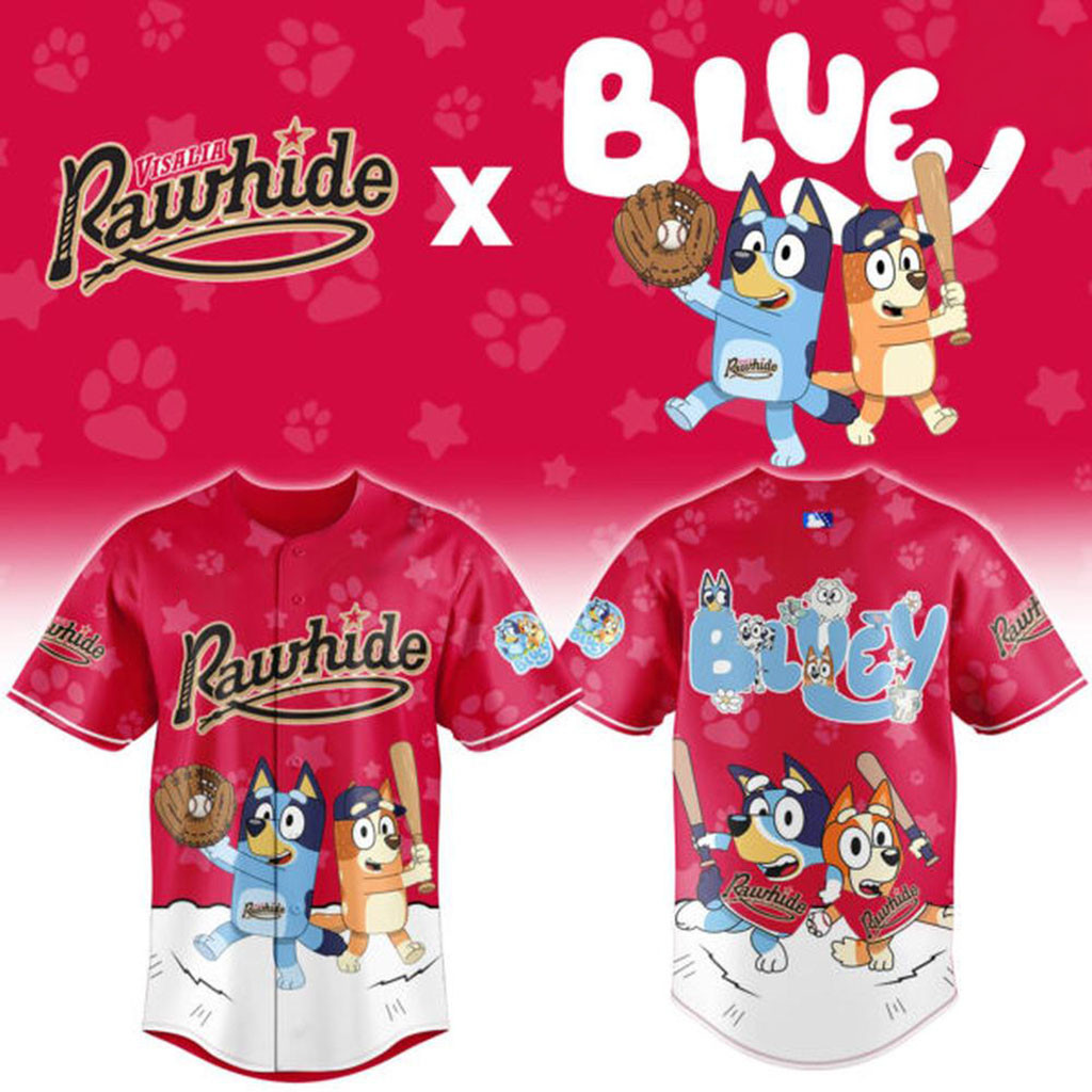 Visalia Rawhide X Bluey Night Baseball Jersey Visalia Rawhide Merch Gift For Baseball Fans 1 - Unicasport Visalia Rawhide X Bluey Night Baseball Jersey Visalia Rawhide Merch Gift For Baseball Fans