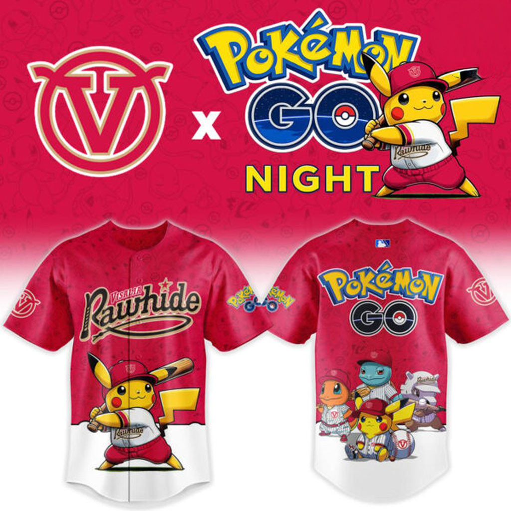 Visalia Rawhide X Pokemon GO Night Jersey Visalia Rawhide Merch Gift Ideas For Baseball Fans 1 - Unicasport Visalia Rawhide X Pokemon GO Night Jersey Visalia Rawhide Merch Gift Ideas For Baseball Fans