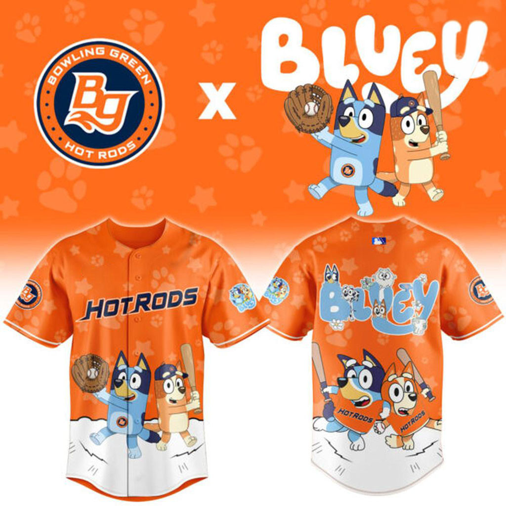 Bowling Green Hot Rods X Bluey Night Baseball Jersey Hot Rods Merch Present For Baseball Lover 1 - Unicasport Bowling Green Hot Rods X Bluey Night Baseball Jersey Hot Rods Merch Present For Baseball Lover