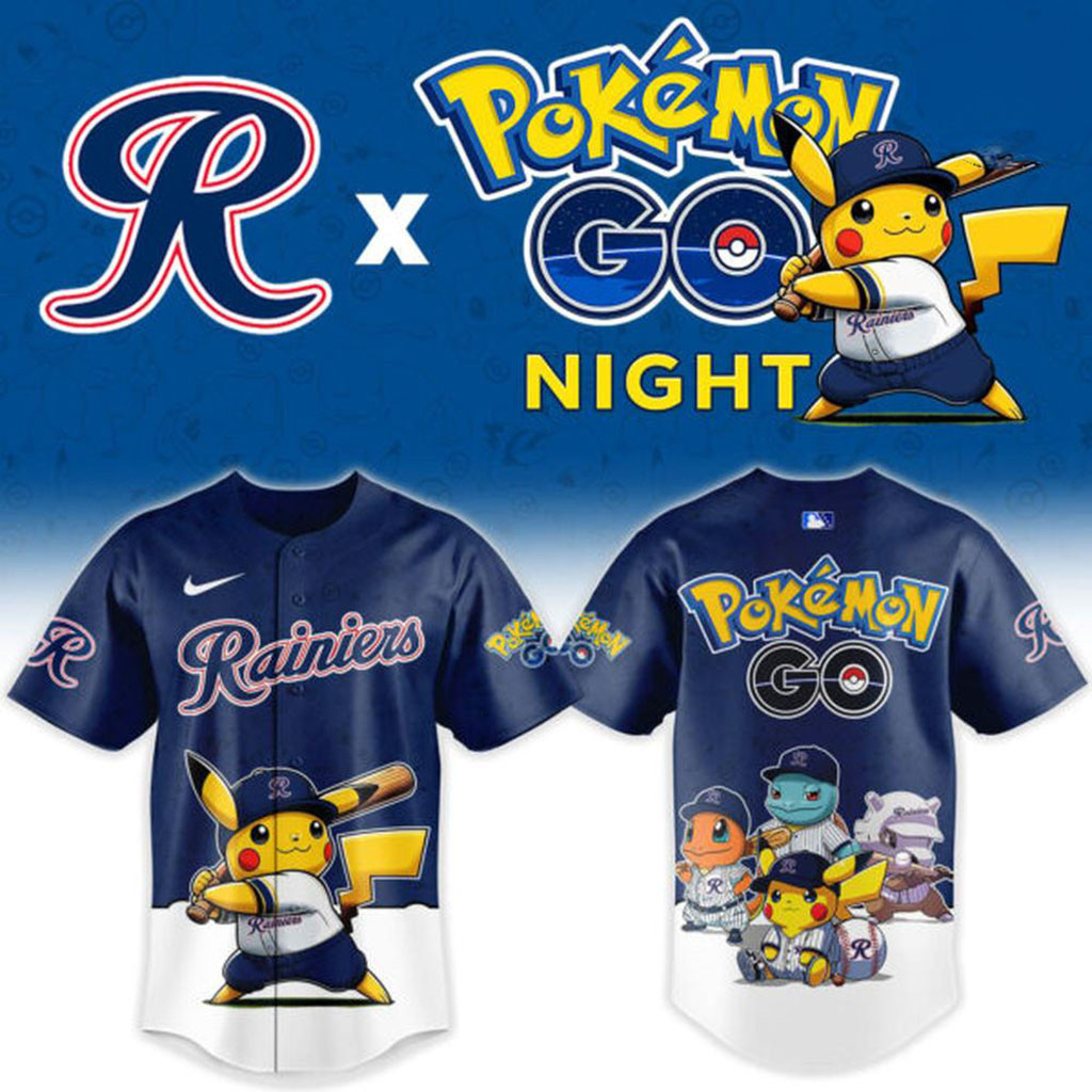 Tacoma Rainiers X Pokemon GO Night Baseball Jersey Tacoma Rainiers Merch Baseball Lover Gifts 1 - Unicasport Tacoma Rainiers X Pokemon GO Night Baseball Jersey Tacoma Rainiers Merch Baseball Lover Gifts
