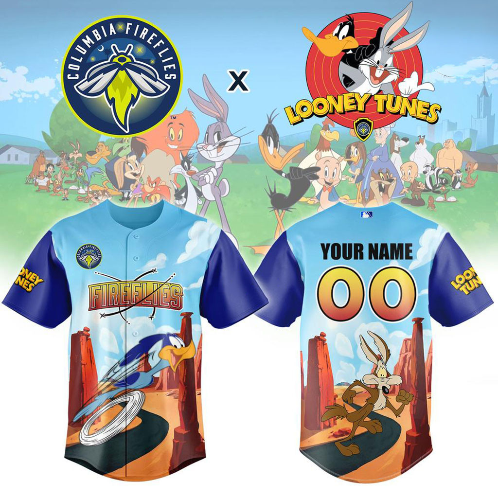 Personalized Columbia Fireflies X Looney Tunes Night Baseball Jersey Fireflies Merch Fan Gifts 1 - Unicasport Personalized Columbia Fireflies X Looney Tunes Night Baseball Jersey Fireflies Merch Fan Gifts