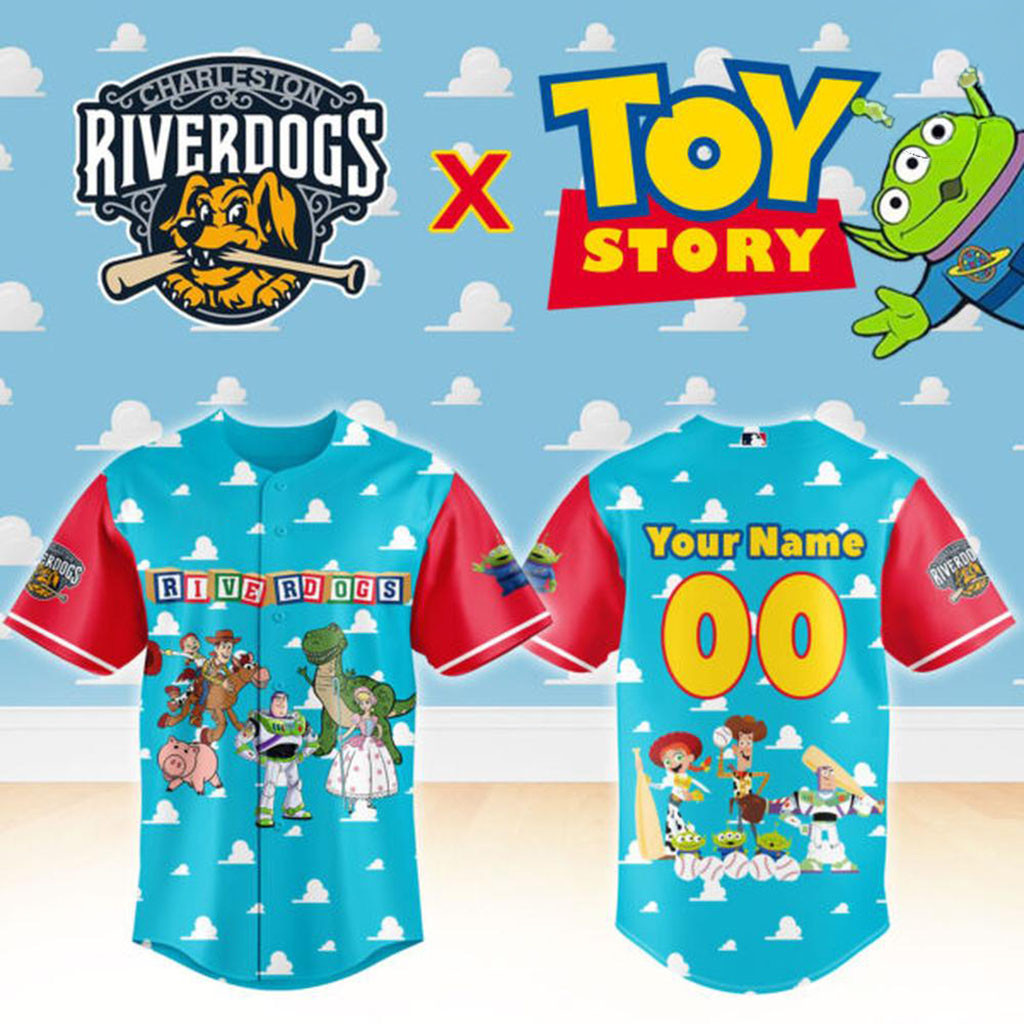Personalized Toy Story Night X Charleston RiverDogs Baseball Jersey RiverDogs Merch Fan Gifts 1 - Unicasport Personalized Toy Story Night X Charleston RiverDogs Baseball Jersey RiverDogs Merch Fan Gifts