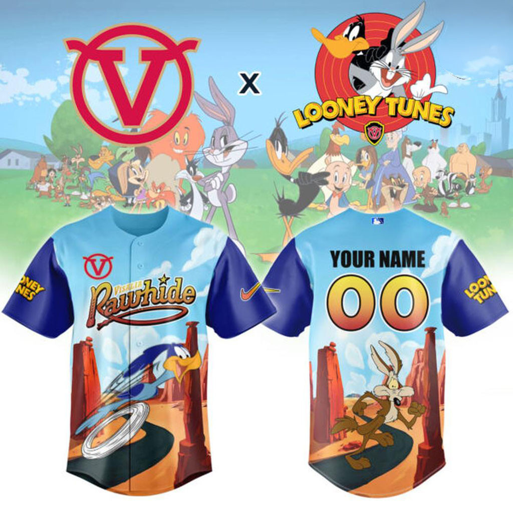 Personalized Visalia Rawhide X Looney Tunes Night Baseball Jersey Visalia Rawhide Merch Gifts 1 - Unicasport Personalized Visalia Rawhide X Looney Tunes Night Baseball Jersey Visalia Rawhide Merch Gifts