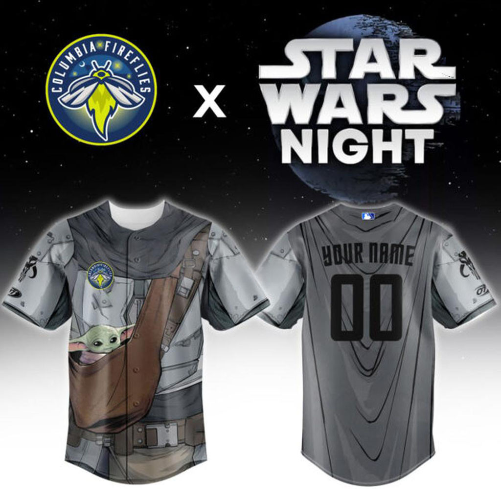 Personalized Star Wars Night X Columbia Fireflies Baseball Jersey Fireflies Merch Fan Gifts 1 - Unicasport Personalized Star Wars Night X Columbia Fireflies Baseball Jersey Fireflies Merch Fan Gifts