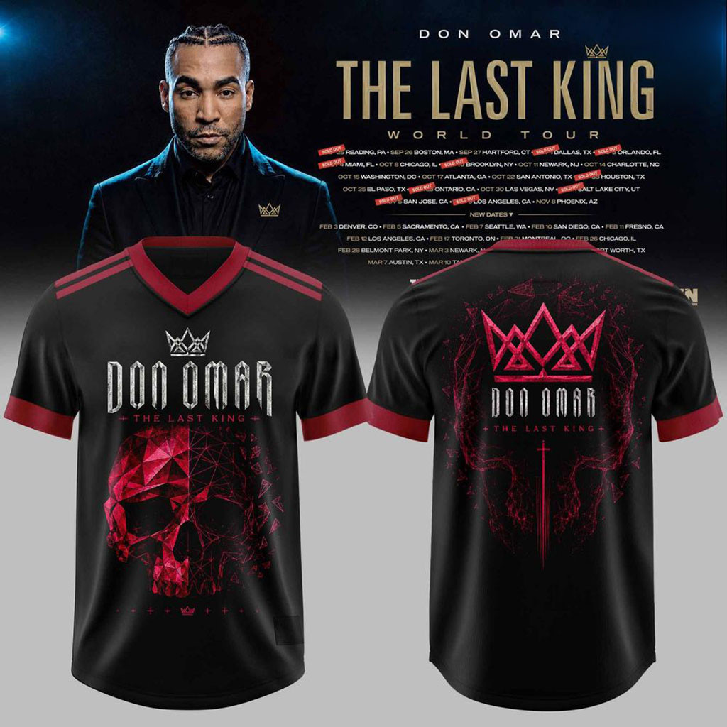 Don Omar The Last King Tour 2026 Football Jersey Don Omar Merch Present For Rapper Fans 1 - Unicasport Don Omar The Last King Tour 2026 Football Jersey Don Omar Merch Present For Rapper Fans