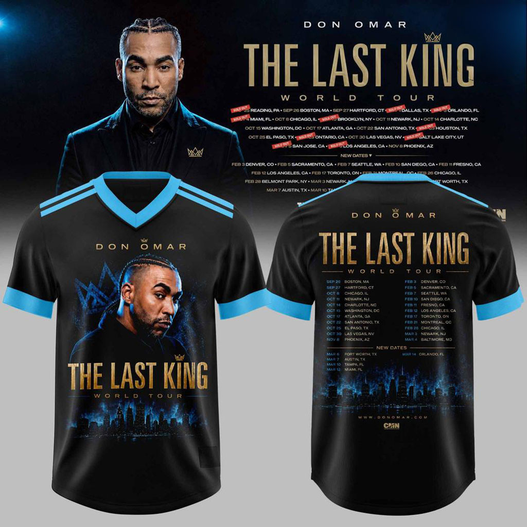 Don Omar The Last King Tour Black Graphic Football Jersey Don Omar Merch 2026 Gift For Rap Fans 1 - Unicasport Don Omar The Last King Tour Black Graphic Football Jersey Don Omar Merch 2026 Gift For Rap Fans