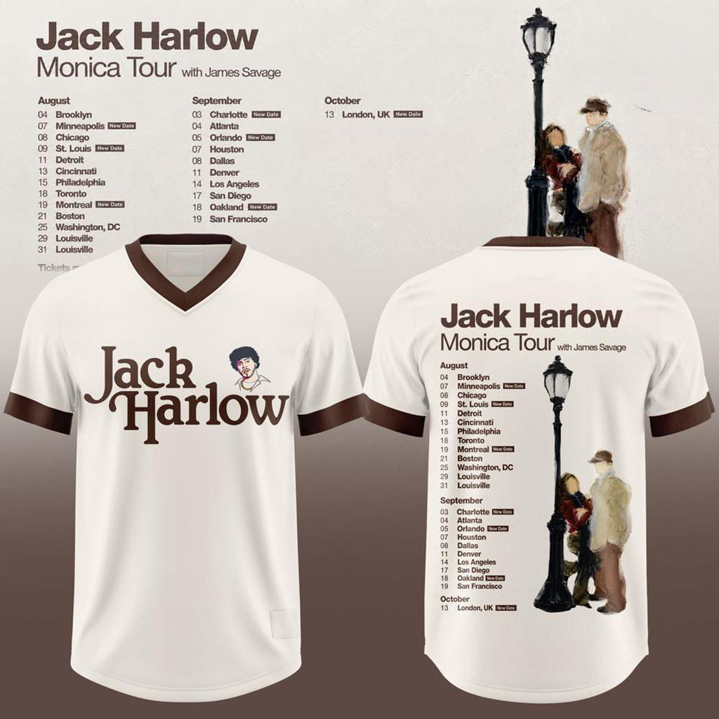 Jack Harlow Monica Tour Jersey Shirt 2026 Jack Harlow Merch Presents For Music Lovers 1 - Unicasport Jack Harlow Monica Tour Jersey Shirt 2026 Jack Harlow Merch Presents For Music Lovers