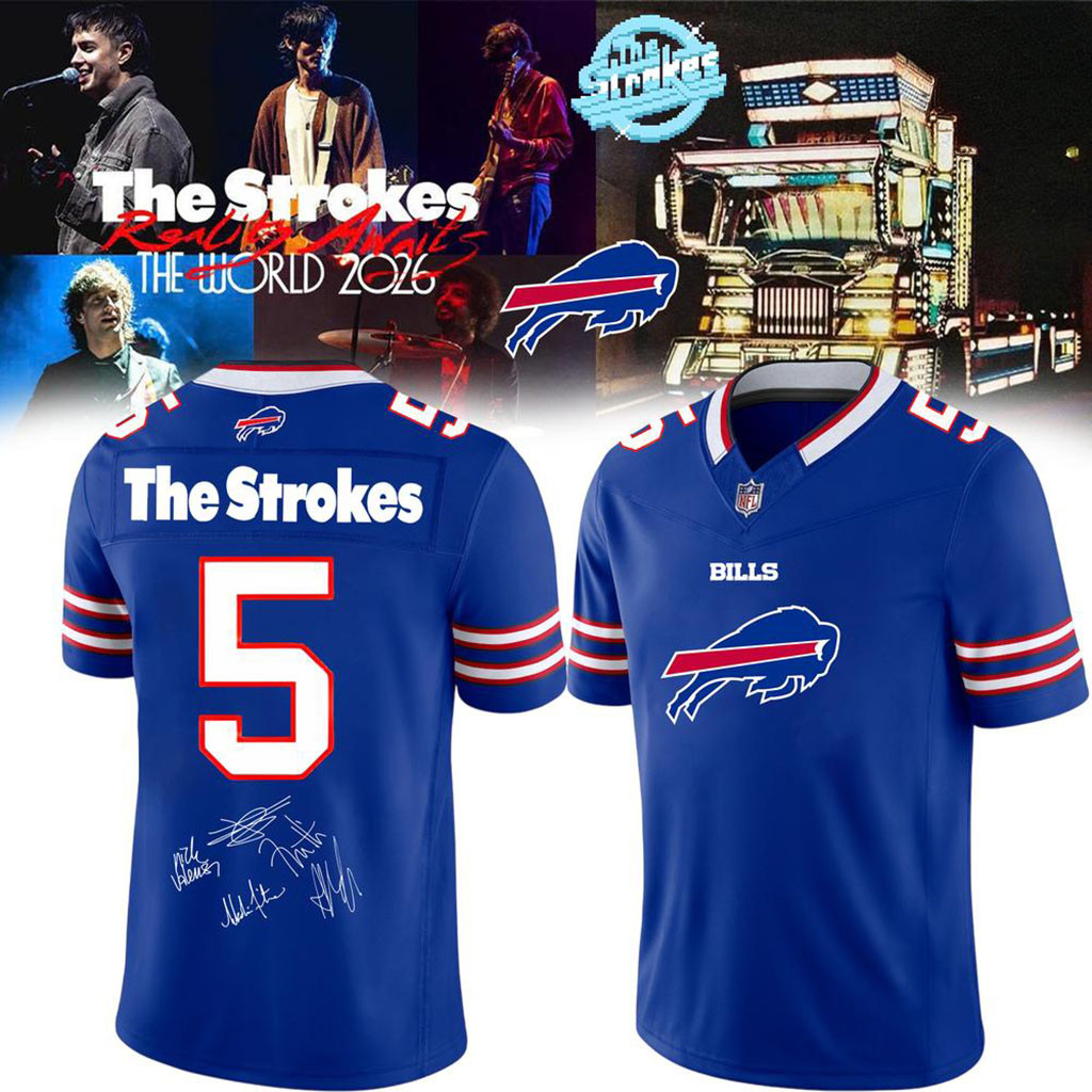 Buffalo Bills X The Strokes 2026 World Tour Football Jersey Buffalo Bills Merch Gift For Fans 1 - Unicasport Buffalo Bills X The Strokes 2026 World Tour Football Jersey Buffalo Bills Merch Gift For Fans