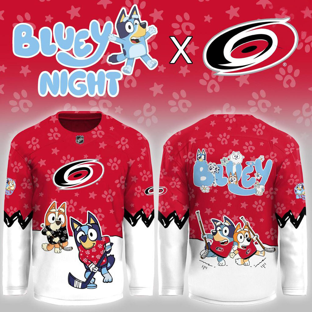 Carolina Hurricanes Bluey Night Hockey Jersey 2026 Hurricanes Merch Present For Hockey Lovers 1 - Unicasport Carolina Hurricanes Bluey Night Hockey Jersey 2026 Hurricanes Merch Present For Hockey Lovers