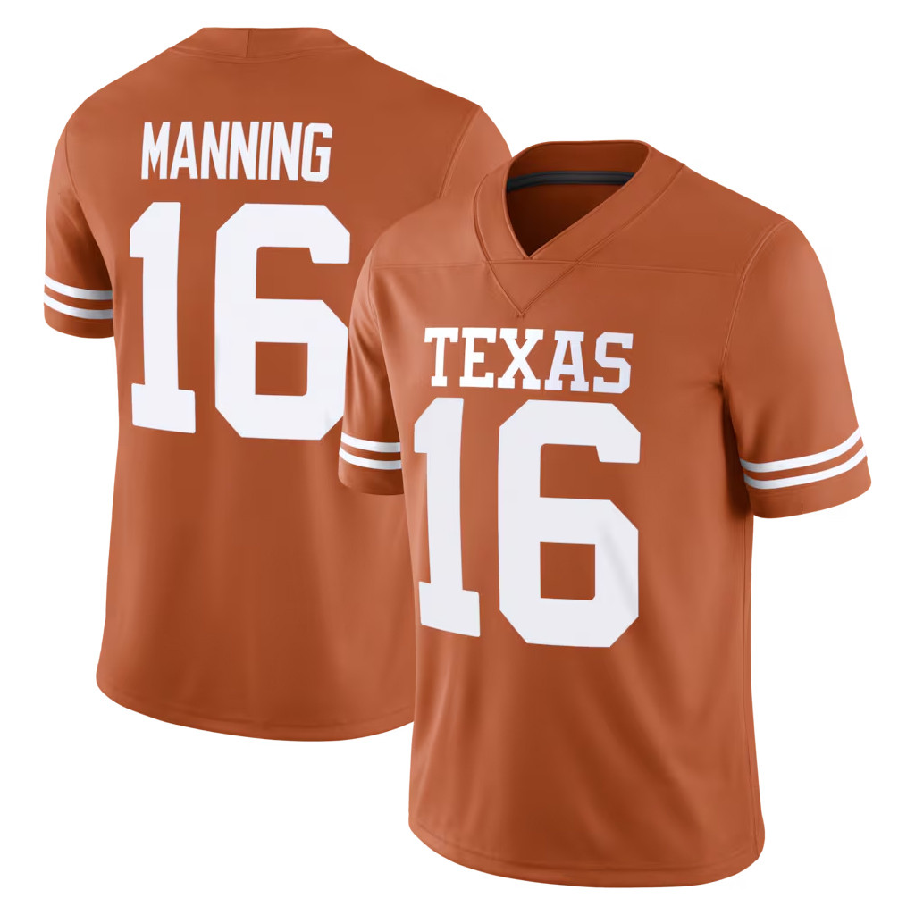 Arch Manning Jersey Shirt Texas Longhorns Merch #16 Texas Longhorns Game Player Jersey Fan Gift 1 - Unicasport Arch Manning Jersey Shirt Texas Longhorns Merch #16 Texas Longhorns Game Player Jersey Fan Gift