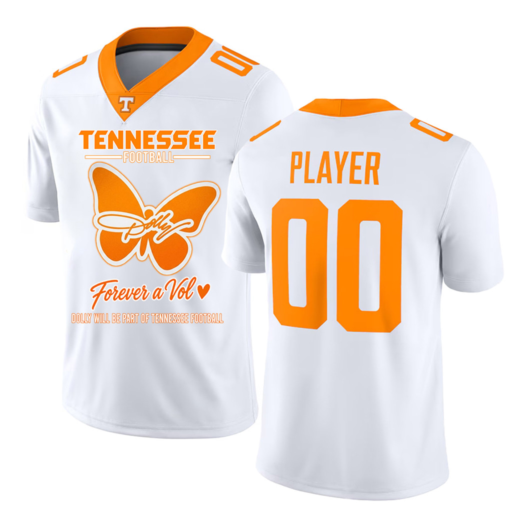 Custom Dolly Parton Merch 2026 Dolly Parton And Tennessee Volunteers Football Jersey Memorial Gift 1 - Unicasport Custom Dolly Parton Merch 2026 Dolly Parton And Tennessee Volunteers Football Jersey Memorial Gift