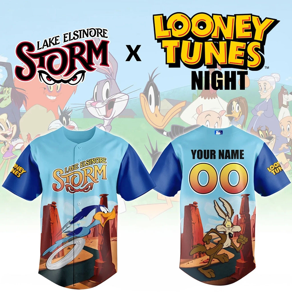 Custom Lake Elsinore Storm Looney Tunes Night Baseball Jersey Elsinore Storm Merch Fan Gifts 1 - Unicasport Custom Lake Elsinore Storm Looney Tunes Night Baseball Jersey Elsinore Storm Merch Fan Gifts