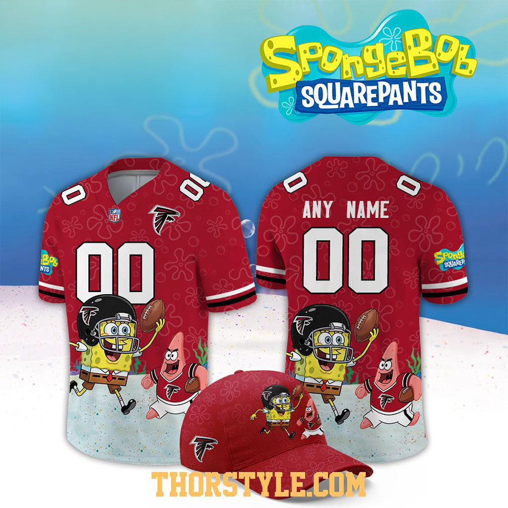 Custom Atlanta Falcons x SpongeBob Squarepants 2026 Night Football Jersey Falcons Merch 1 - Unicasport Custom Atlanta Falcons x SpongeBob Squarepants 2026 Night Football Jersey Falcons Merch