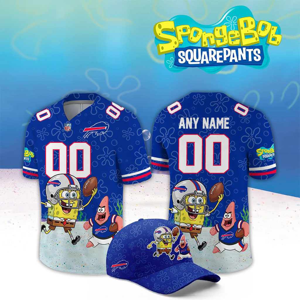 Custom Buffalo Bills x SpongeBob Squarepants 2026 Night Football Jersey Bills Merch Fan Gifts 1 - Unicasport Custom Buffalo Bills x SpongeBob Squarepants 2026 Night Football Jersey Bills Merch Fan Gifts