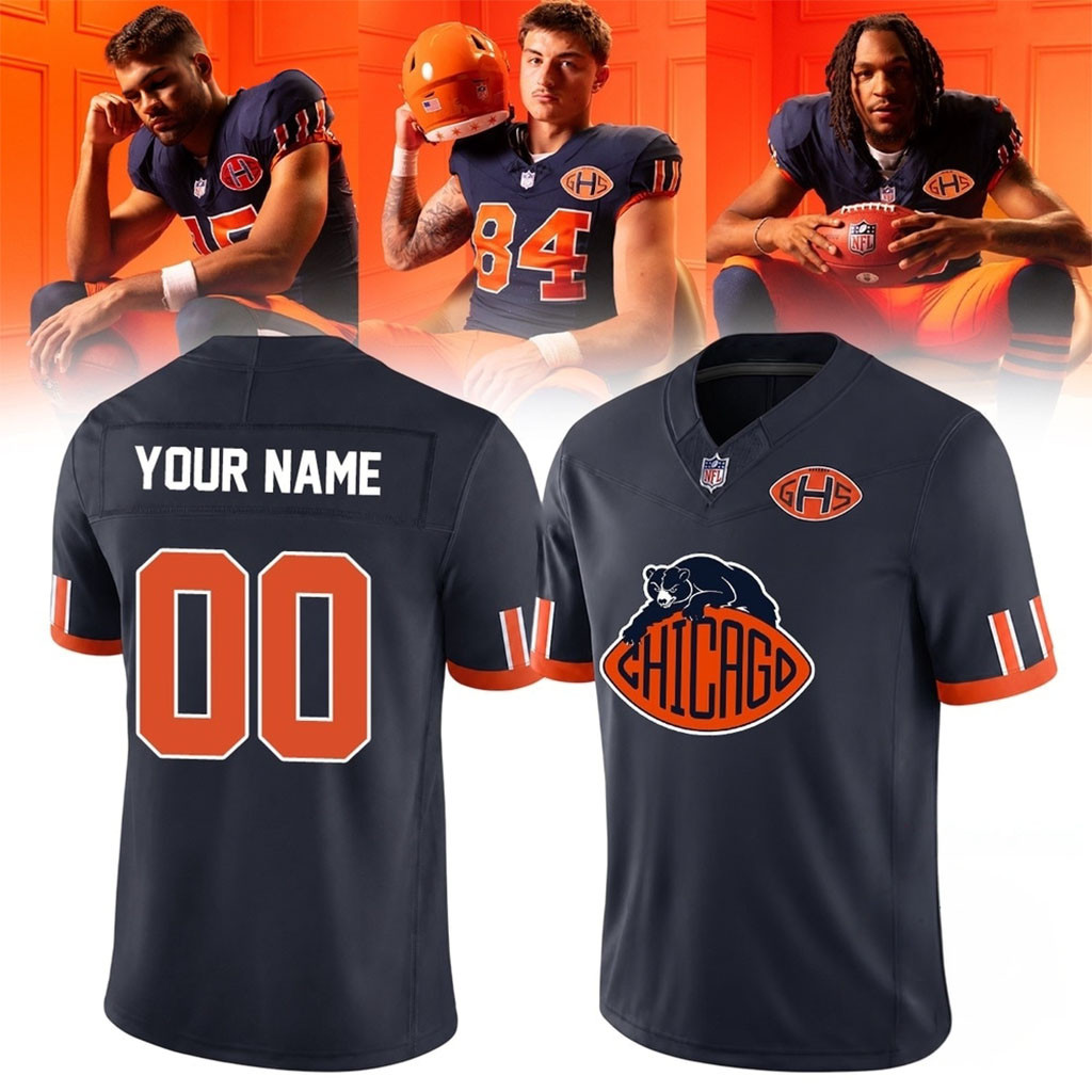 Custom Chicago Bears Rivalries 2026 Football Jersey Bears Merch Best Gifts For Football Fans