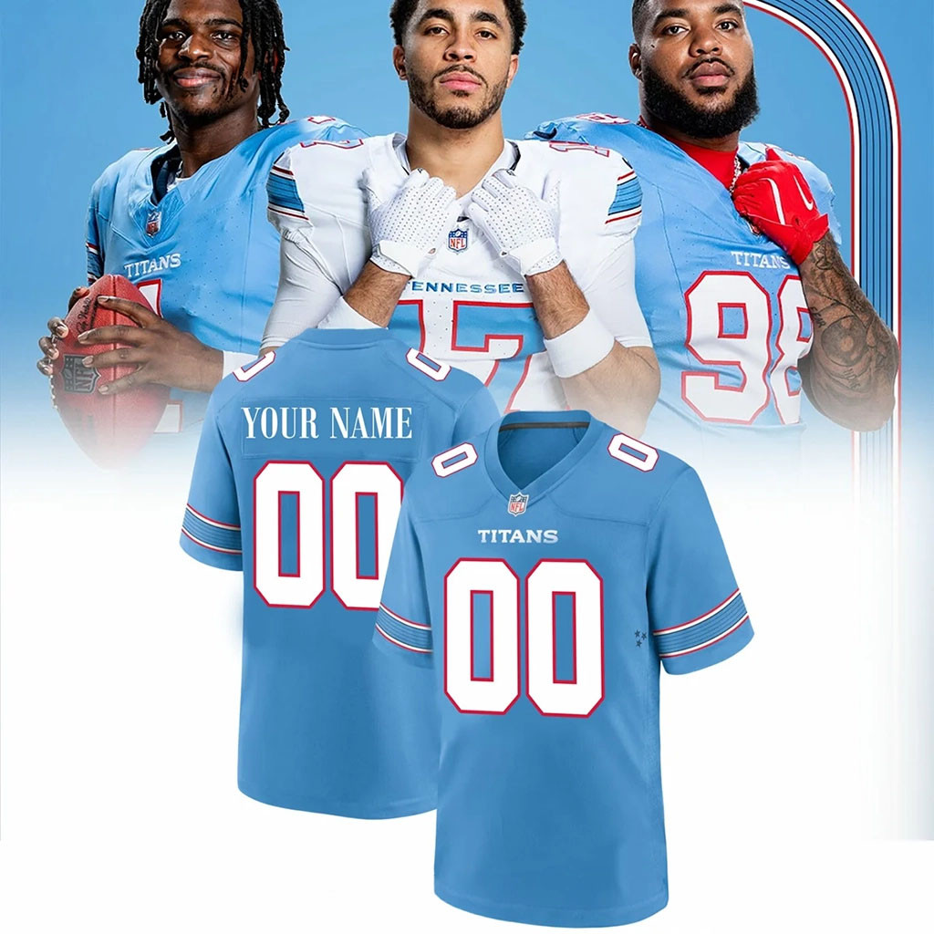 Custom Tennessee Titans 2026 New Logo New Chapter Football Jersey Game Day Apparel Titans Merch' 1 - Unicasport Custom Tennessee Titans 2026 New Logo New Chapter Football Jersey Game Day Apparel Titans Merch'