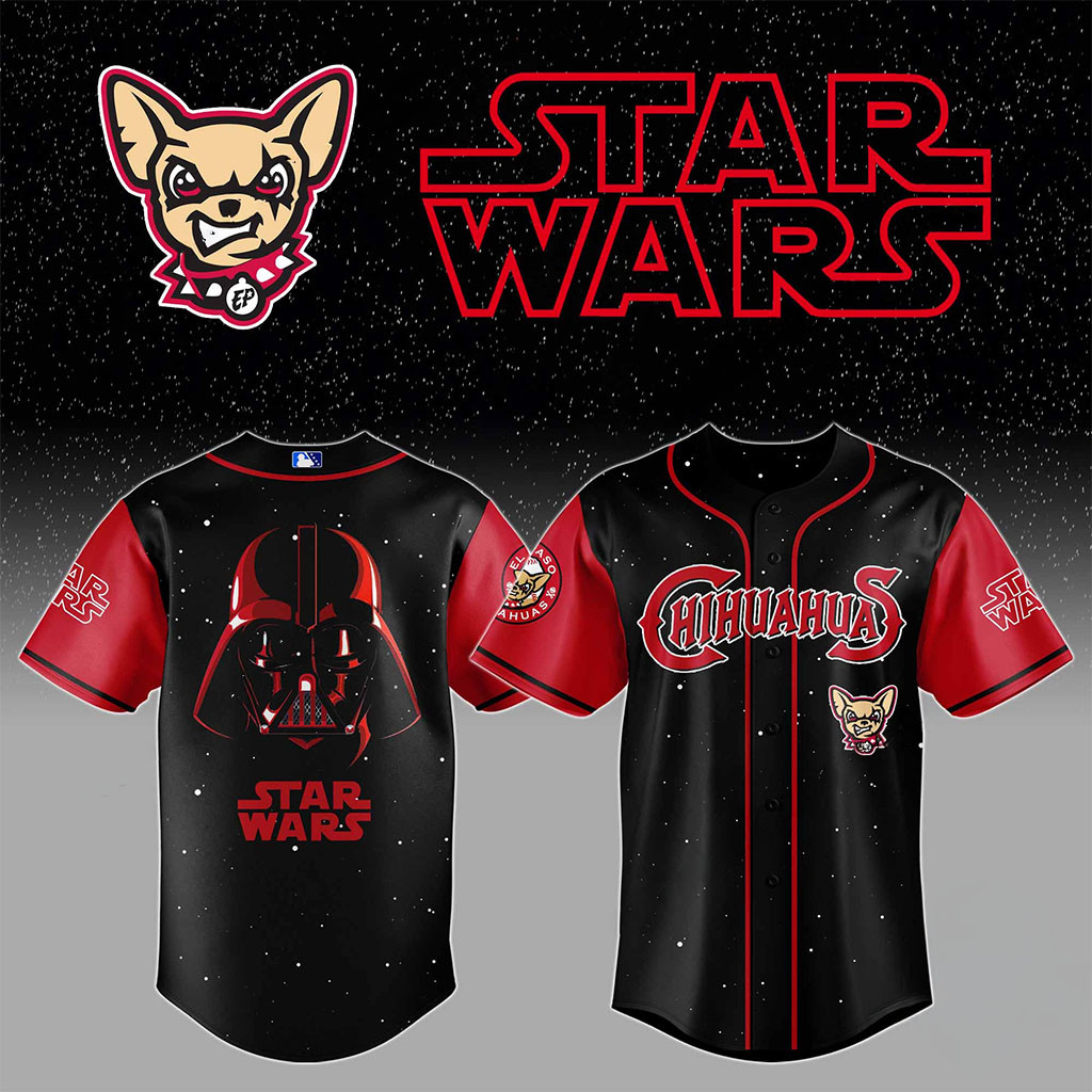 El Paso Chihuahuas Star Wars Darth Vader Dark Lord Crossover Baseball Jersey Chihuahuas Merch 1 - Unicasport El Paso Chihuahuas Star Wars Darth Vader Dark Lord Crossover Baseball Jersey Chihuahuas Merch