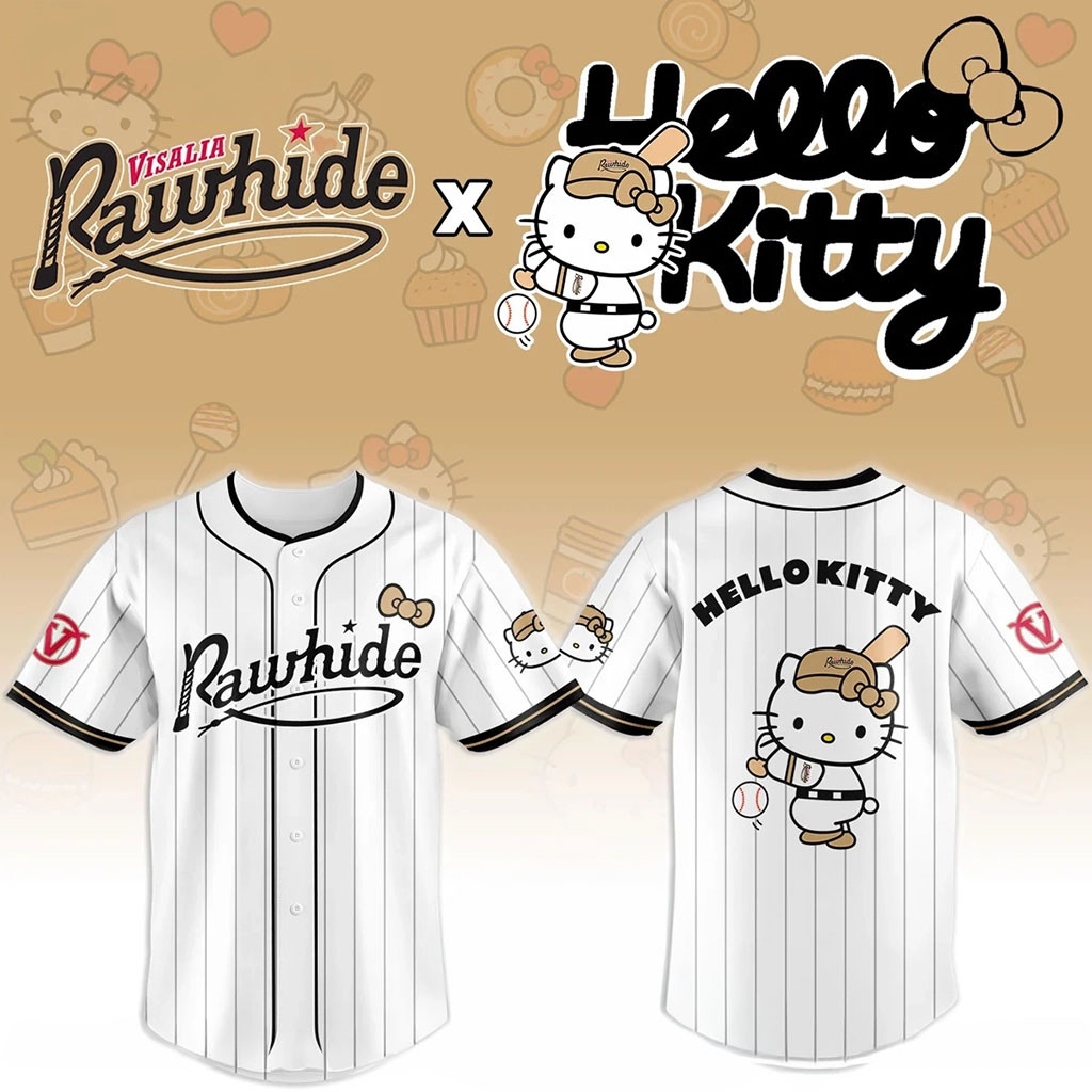 Visalia Rawhide x Hello Kitty Night Jersey Visalia Rawhide Merch Best Gifts For Baseball Fans 1 - Unicasport Visalia Rawhide x Hello Kitty Night Jersey Visalia Rawhide Merch Best Gifts For Baseball Fans