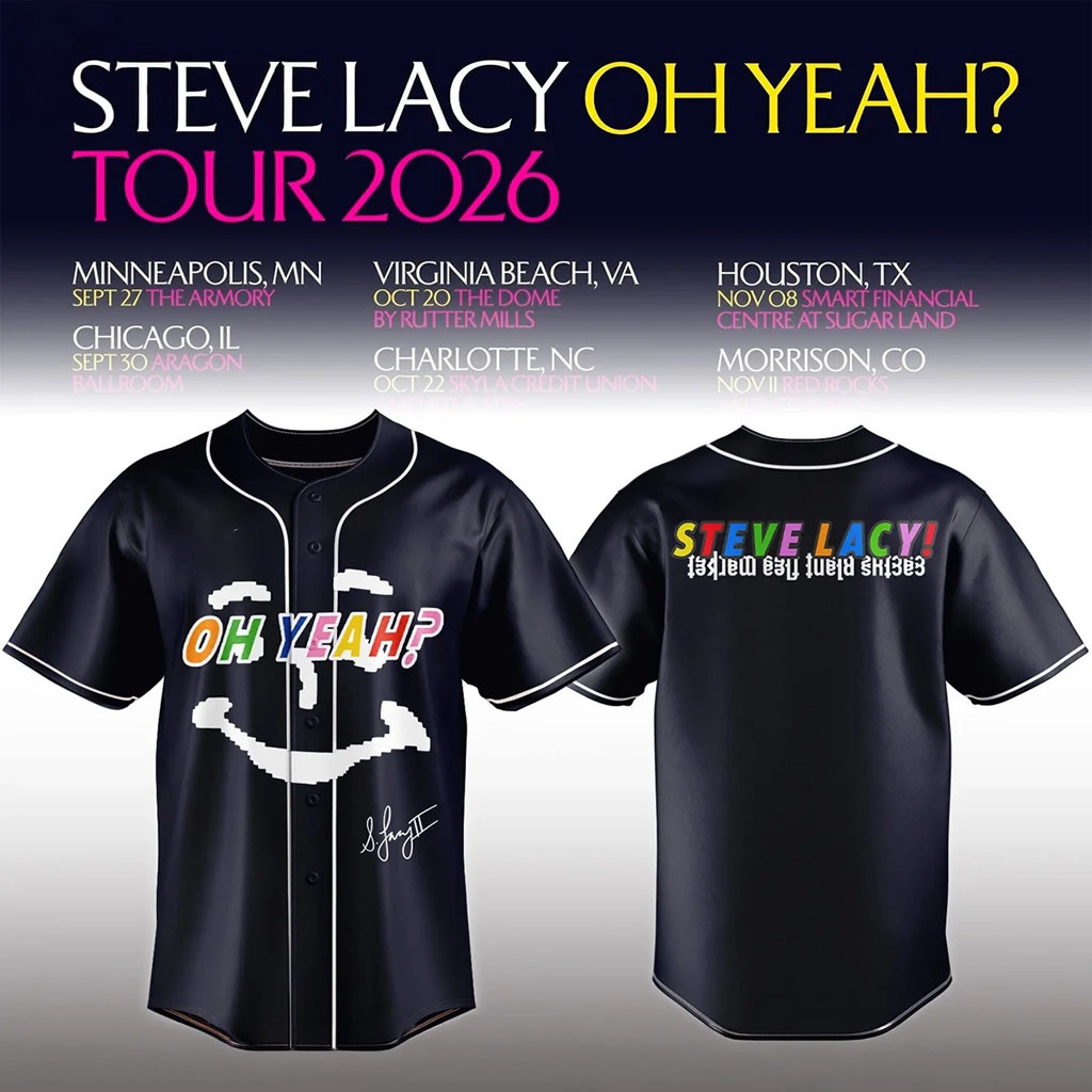 Steve Lacy Merch Oh Yeah Tour 2026 Signature Baseball Jersey Birthday Gift For Fans 1 - Unicasport Steve Lacy Merch Oh Yeah Tour 2026 Signature Baseball Jersey Birthday Gift For Fans