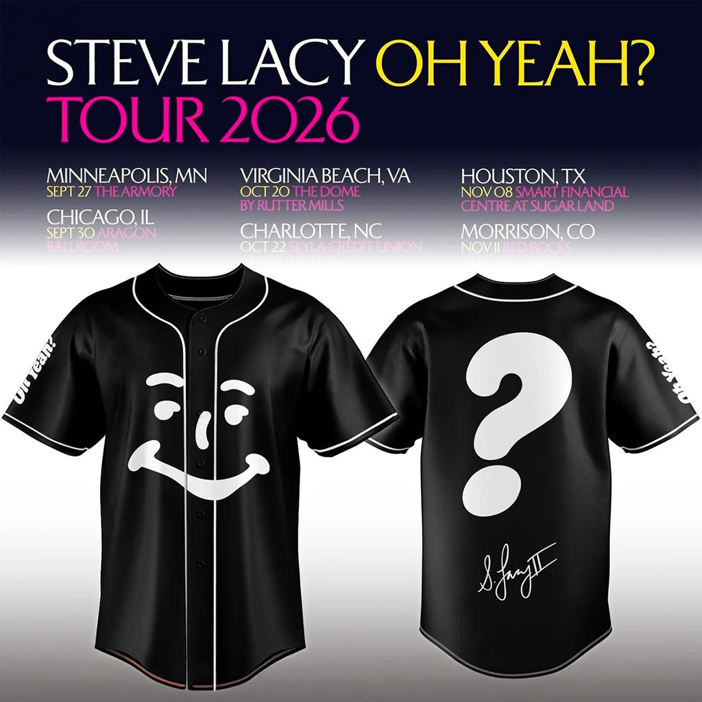 Steve Lacy Oh Yeah Tour 2026 Signature Baseball Jersey Steve Lacy Merch Gifts For Brother 1 - Unicasport Steve Lacy Oh Yeah Tour 2026 Signature Baseball Jersey Steve Lacy Merch Gifts For Brother