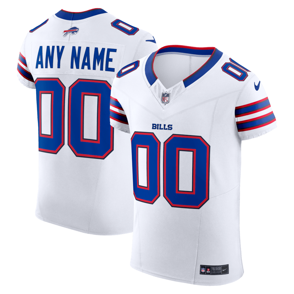 Buffalo Bills Merch - Men's Vapor F.U.S.E. Elite Custom Jersey, White - Football Christmas Gift Ideas 1 - Unicasport Buffalo Bills Merch - Men's Vapor F.U.S.E. Elite Custom Jersey, White - Football Christmas Gift Ideas