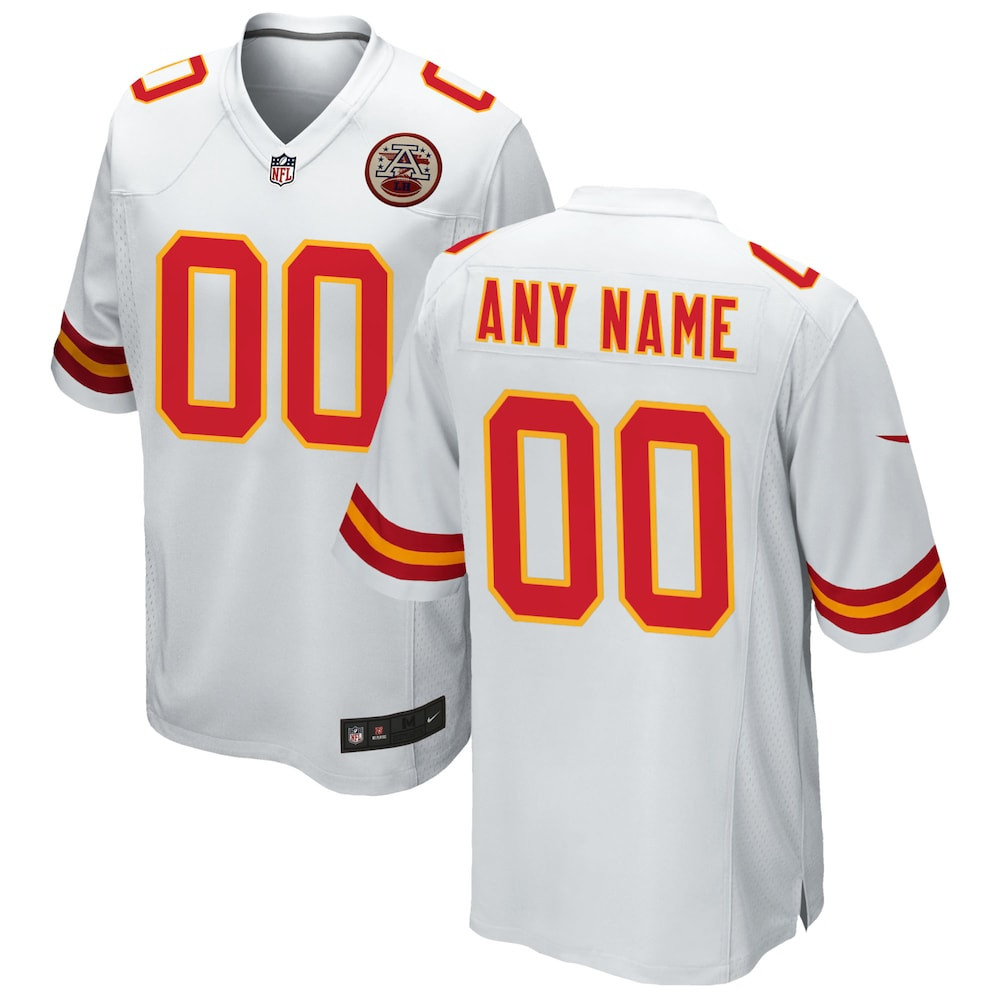 Kansas City Chiefs Merch - Men's Custom Game Jersey, White - Great Football Gifts 1 - Unicasport Kansas City Chiefs Merch - Men's Custom Game Jersey, White - Great Football Gifts