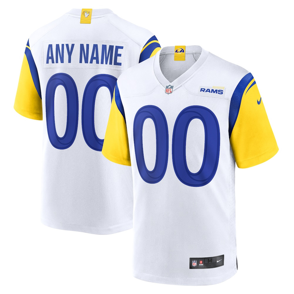 Los Angeles Rams Merch - Men's Alternate Custom Jersey, White 1 - Unicasport Los Angeles Rams Merch - Men's Alternate Custom Jersey, White