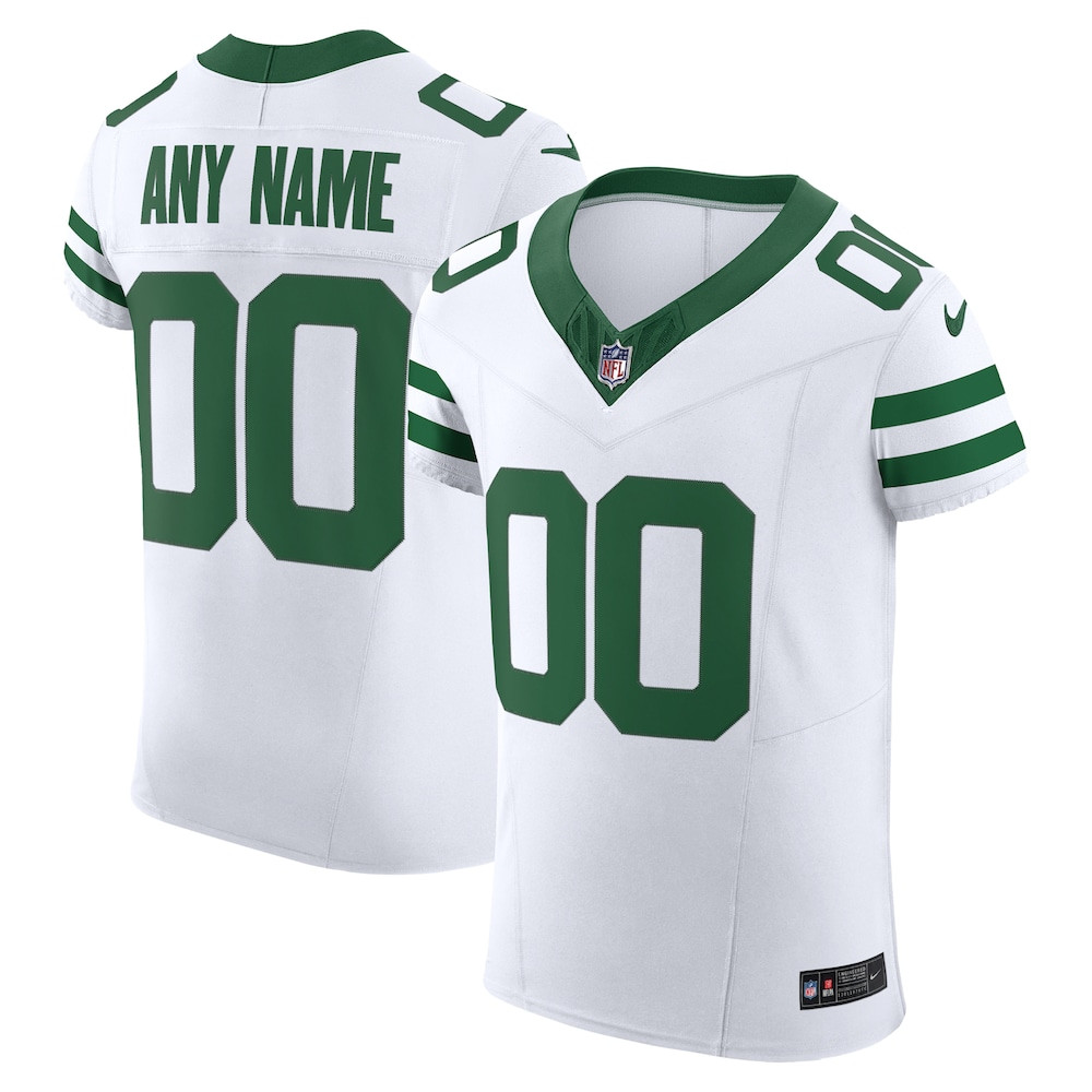 New York Jets Merch - Men's Vapor F.U.S.E. Elite Custom Jersey, White - Football Fan Gear 1 - Unicasport New York Jets Merch - Men's Vapor F.U.S.E. Elite Custom Jersey, White - Football Fan Gear