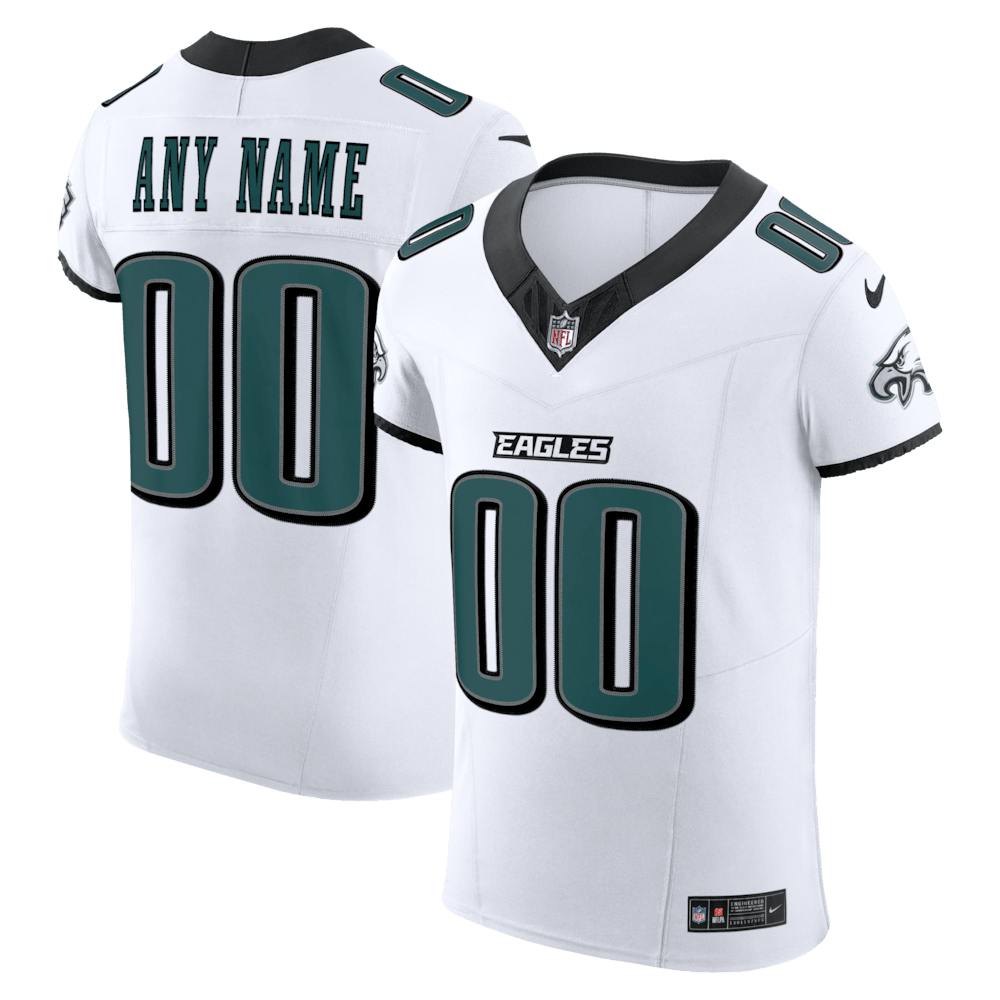 Philadelphia Eagles Merch - Men's Vapor F.U.S.E. Elite Custom Jersey, White 1 - Unicasport Philadelphia Eagles Merch - Men's Vapor F.U.S.E. Elite Custom Jersey, White