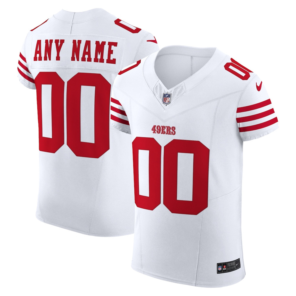 San Francisco 49ers Merch - Men's Vapor F.U.S.E. Elite Custom Jersey, White 1 - Unicasport San Francisco 49ers Merch - Men's Vapor F.U.S.E. Elite Custom Jersey, White