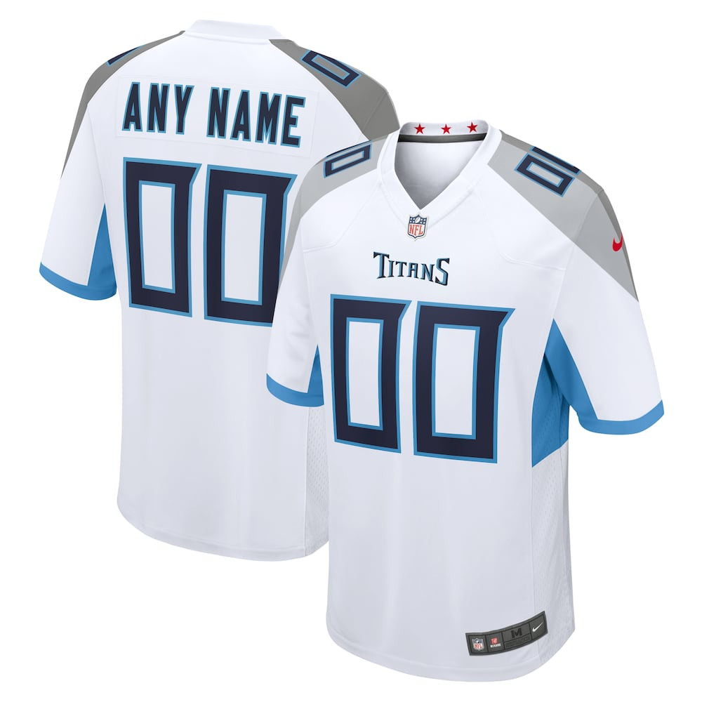 Tennessee Titans Merch - Men's Custom Game Jersey, White 1 - Unicasport Tennessee Titans Merch - Men's Custom Game Jersey, White