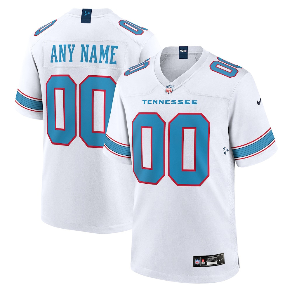 Tennessee Titans Merch - Men's Game Custom Jersey, White - Football Christmas Gift Ideas 1 - Unicasport Tennessee Titans Merch - Men's Game Custom Jersey, White - Football Christmas Gift Ideas