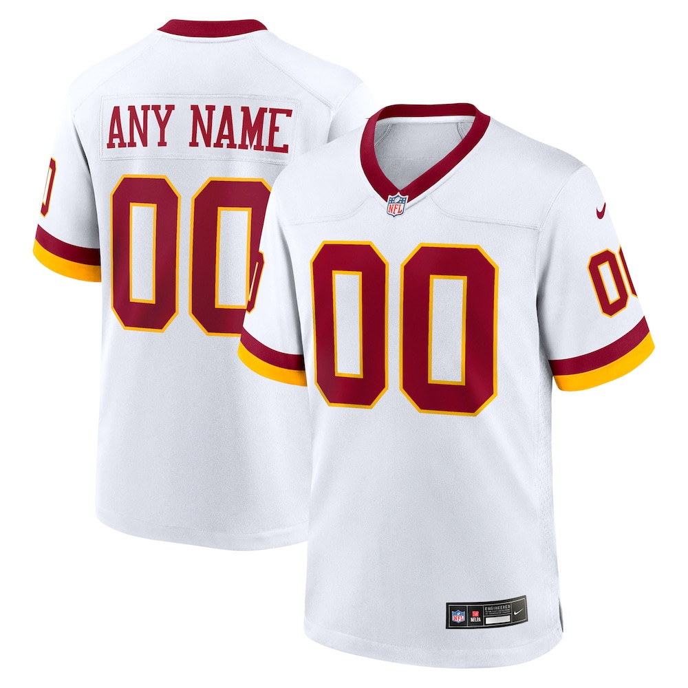 Washington Commanders Merch - Men's Game Super Bowl Era Custom Jersey, White 1 - Unicasport Washington Commanders Merch - Men's Game Super Bowl Era Custom Jersey, White