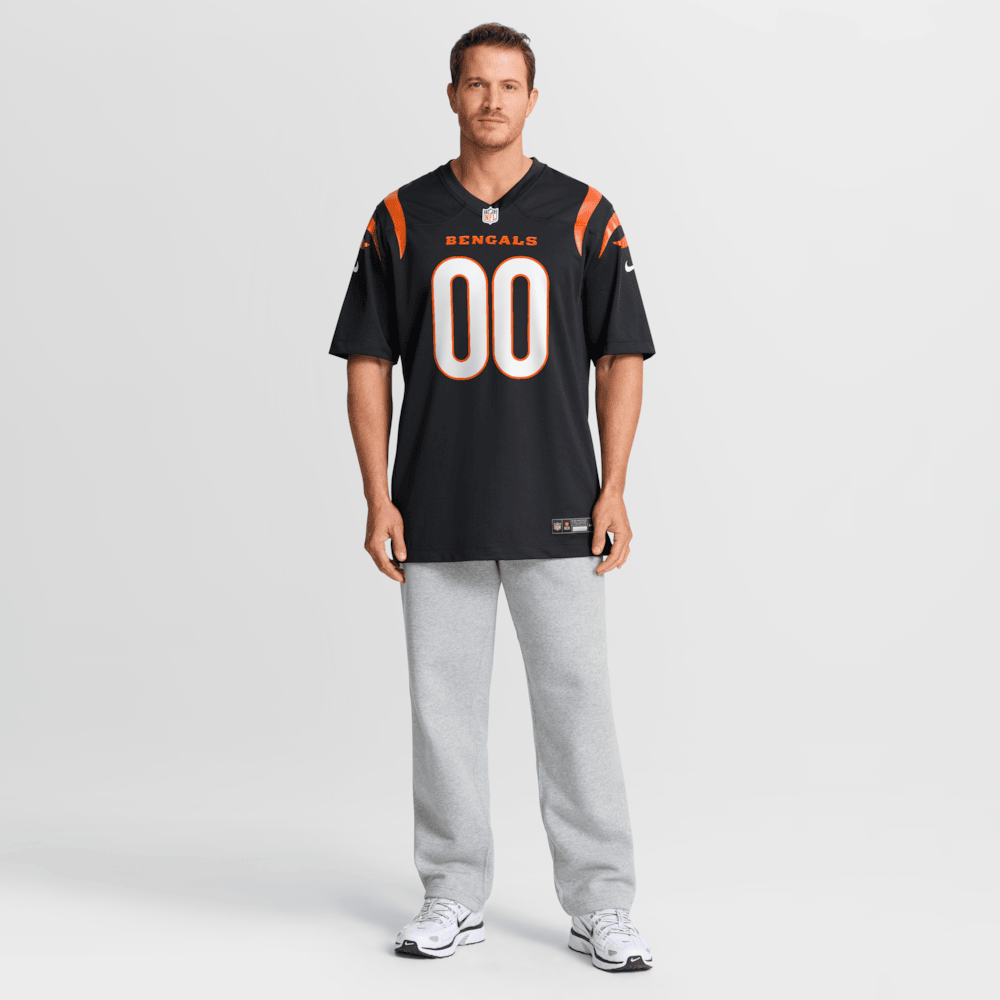 Cincinnati Bengals Merch - Men's Game Custom Jersey, Black 1 - Unicasport Cincinnati Bengals Merch - Men's Game Custom Jersey, Black