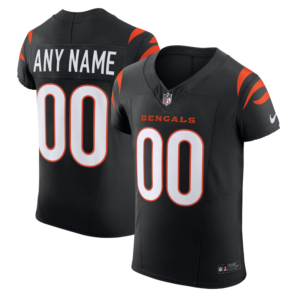 Cincinnati Bengals Merch - Men's Team Vapor F.U.S.E. Elite Custom Jersey, Black 1 - Unicasport Cincinnati Bengals Merch - Men's Team Vapor F.U.S.E. Elite Custom Jersey, Black