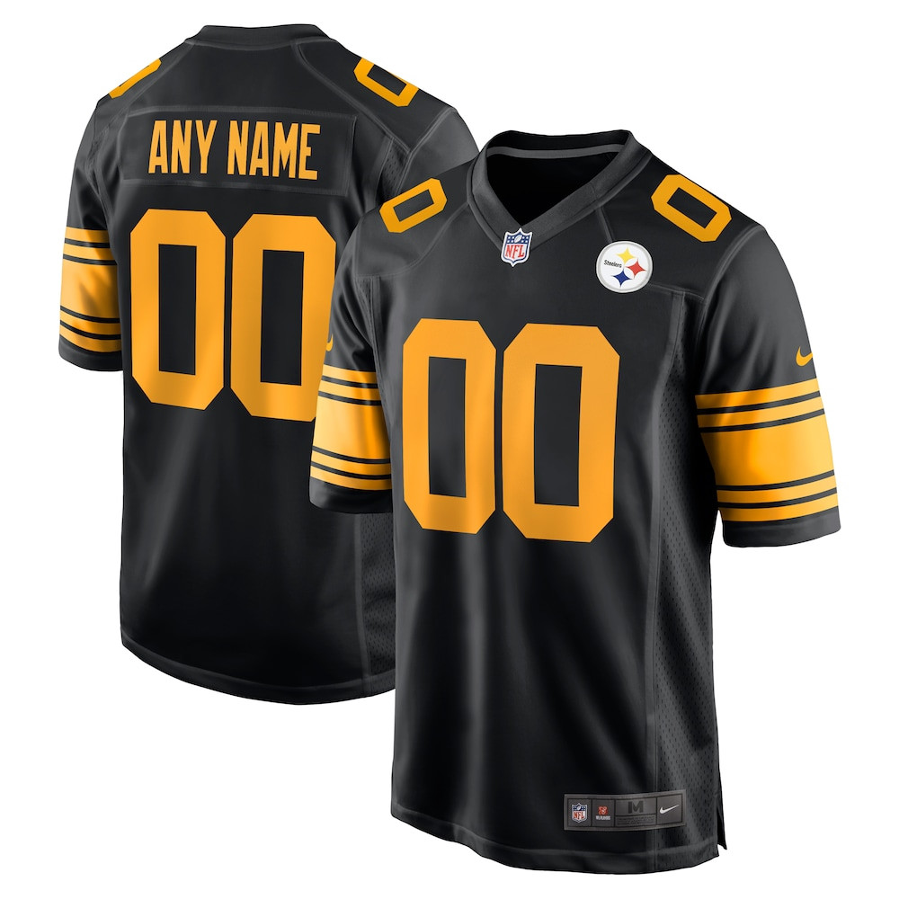 Pittsburgh Steelers Merch - Men's Alternate Custom Game Jersey, Black 1 - Unicasport Pittsburgh Steelers Merch - Men's Alternate Custom Game Jersey, Black