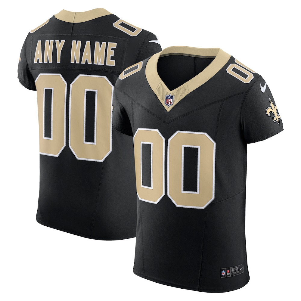 New Orleans Saints Merch - Men's Vapor F.U.S.E. Elite Custom Jersey, Black - Cool Football Gifts 1 - Unicasport New Orleans Saints Merch - Men's Vapor F.U.S.E. Elite Custom Jersey, Black - Cool Football Gifts