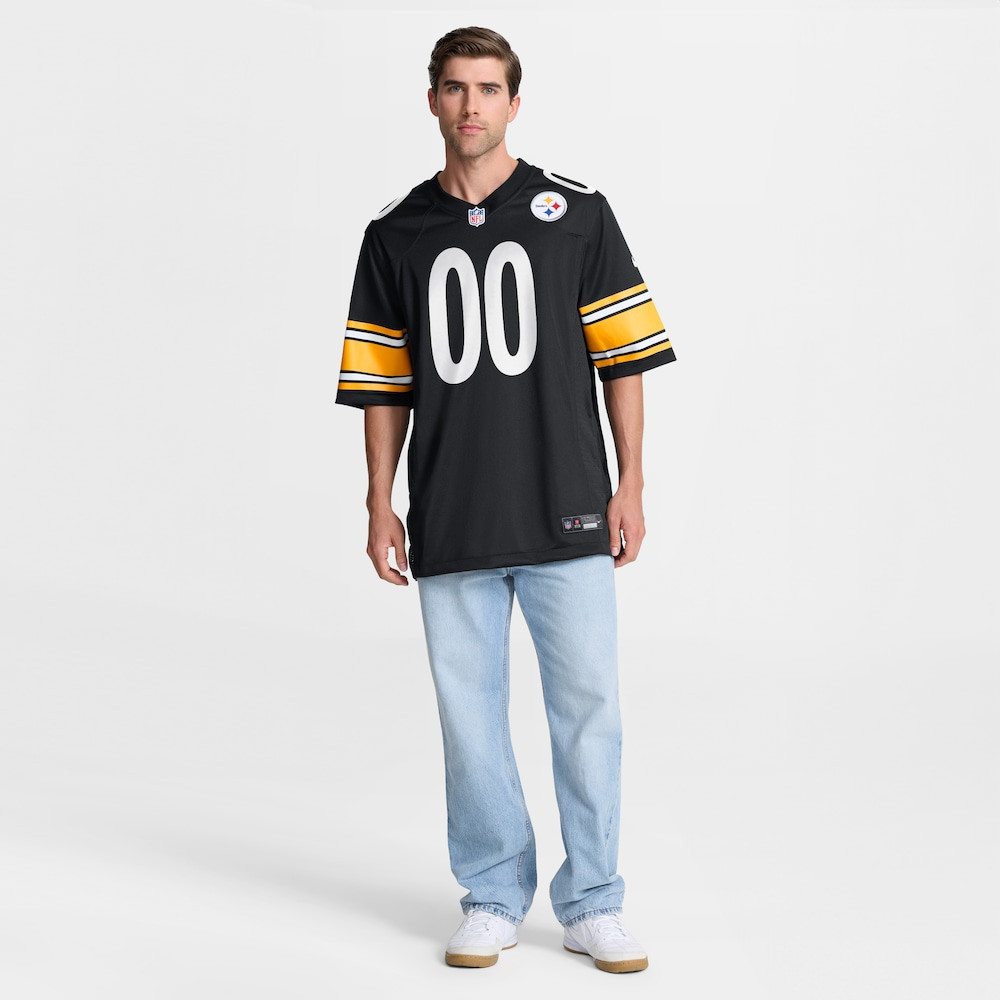 Pittsburgh Steelers Merch - Men's Custom Game Jersey, Black 1 - Unicasport Pittsburgh Steelers Merch - Men's Custom Game Jersey, Black