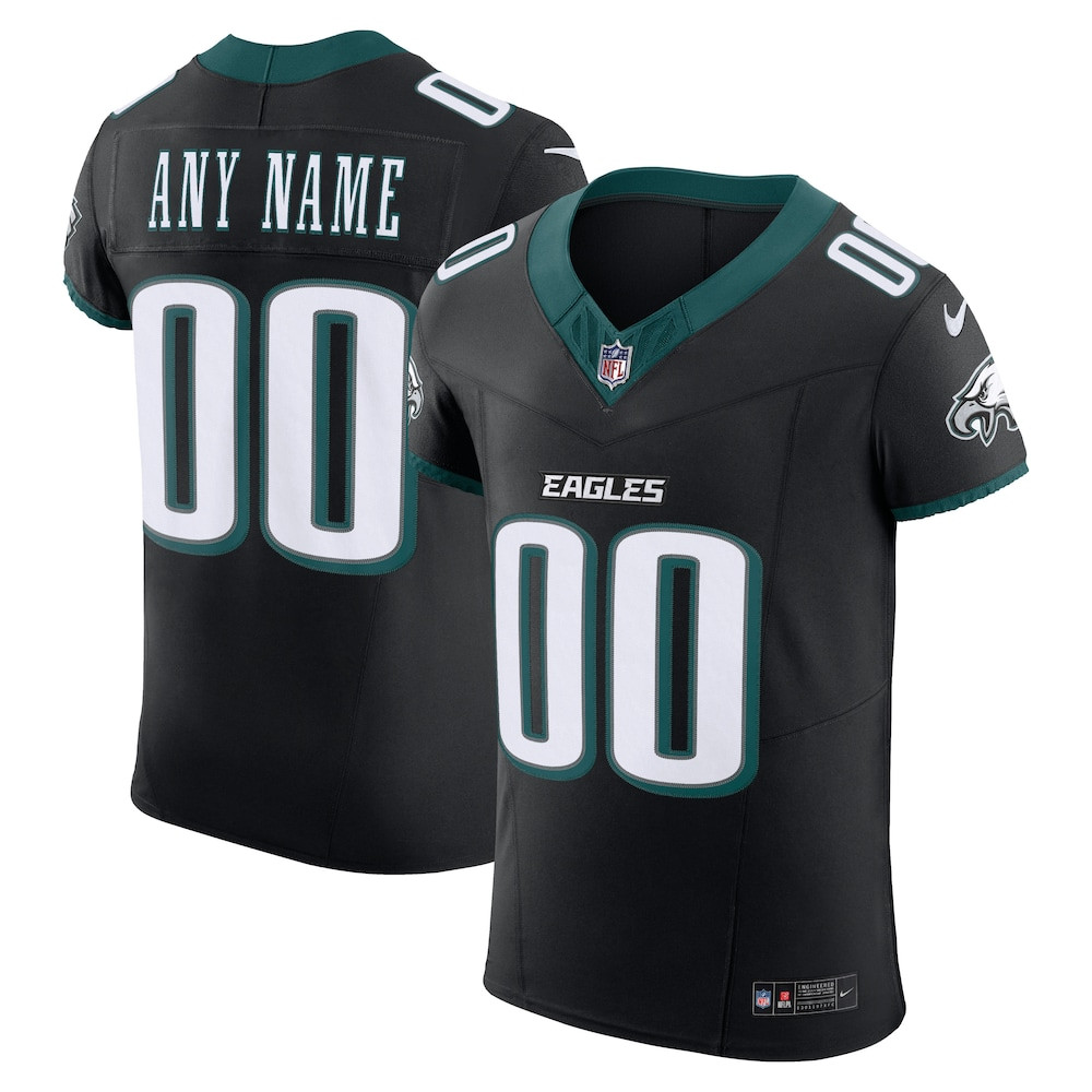 Philadelphia Eagles Merch - Men's Alternate Vapor F.U.S.E. Elite Custom Jersey, Black 1 - Unicasport Philadelphia Eagles Merch - Men's Alternate Vapor F.U.S.E. Elite Custom Jersey, Black