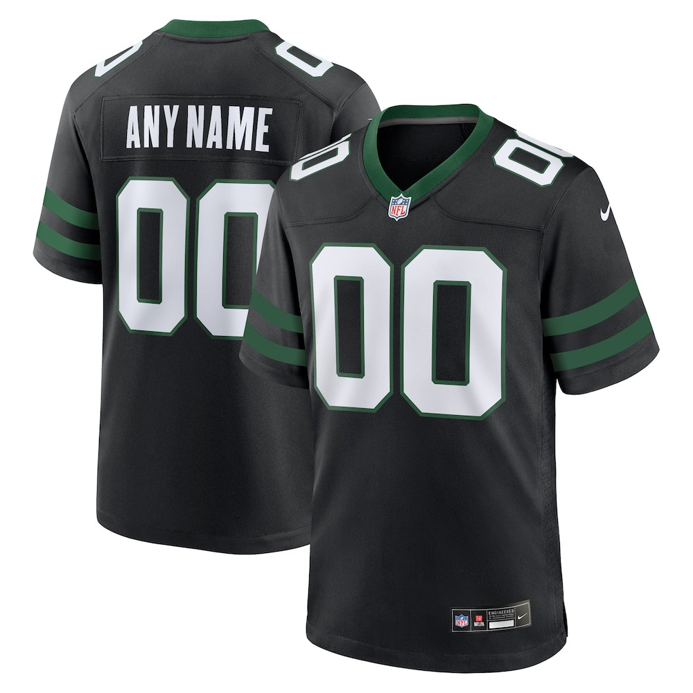 New York Jets Merch - Men's Legacy Alternate Custom Game Jersey, Black 1 - Unicasport New York Jets Merch - Men's Legacy Alternate Custom Game Jersey, Black