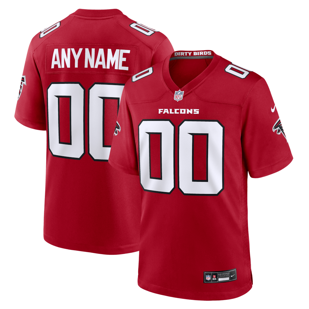 Atlanta Falcons Merch - Men's Custom Game Jersey, Red 1 - Unicasport Atlanta Falcons Merch - Men's Custom Game Jersey, Red