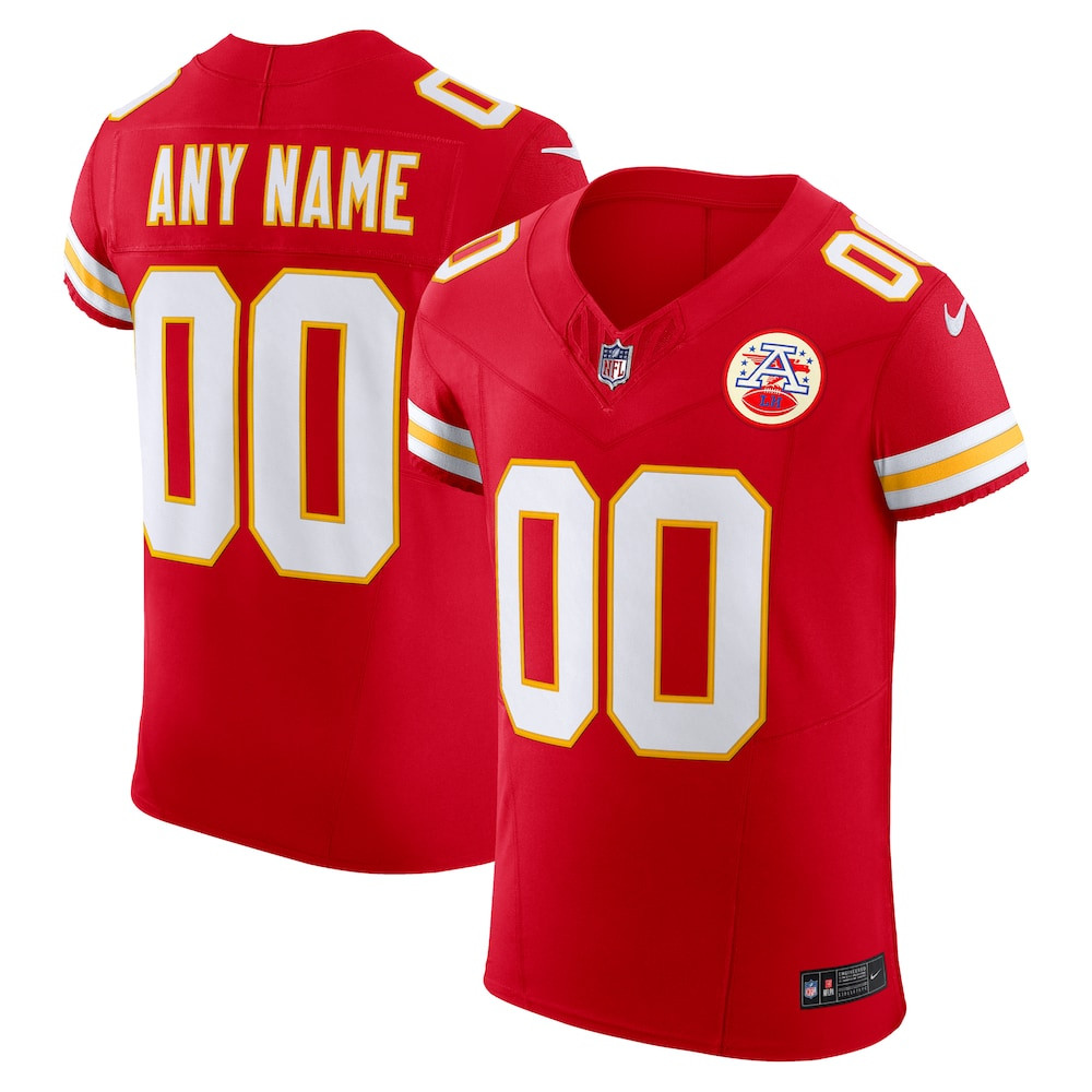 Kansas City Chiefs Merch - Men's Vapor F.U.S.E. Elite Custom Jersey, Red 1 - Unicasport Kansas City Chiefs Merch - Men's Vapor F.U.S.E. Elite Custom Jersey, Red