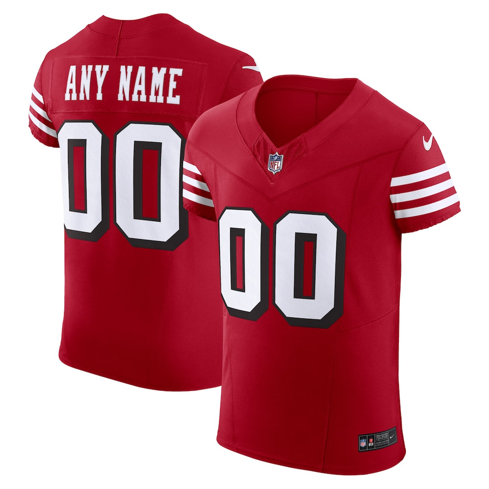 San Francisco 49ers Merch - Men's Scarlet Alternate Vapor F.U.S.E. Elite Custom Jersey - Best Football Related Gifts 1 - Unicasport San Francisco 49ers Merch - Men's Scarlet Alternate Vapor F.U.S.E. Elite Custom Jersey - Best Football Related Gifts