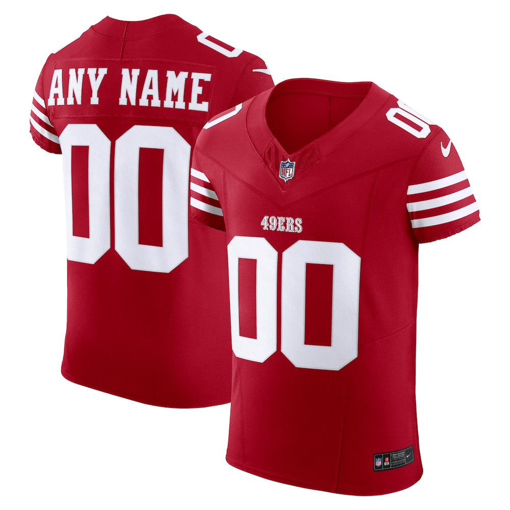 San Francisco 49ers Merch - Men's Scarlet Vapor F.U.S.E. Elite Custom Jersey - Football Gifts For Him 1 - Unicasport San Francisco 49ers Merch - Men's Scarlet Vapor F.U.S.E. Elite Custom Jersey - Football Gifts For Him