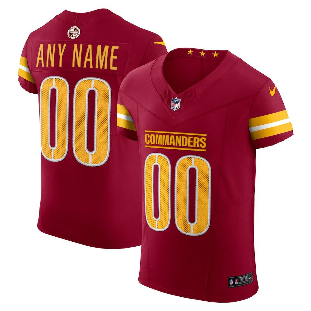 Washington Commanders Merch - Men's Team Vapor F.U.S.E. Elite Custom Jersey, Burgundy - Football Gifts For Him 1 - Unicasport Washington Commanders Merch - Men's Team Vapor F.U.S.E. Elite Custom Jersey, Burgundy - Football Gifts For Him