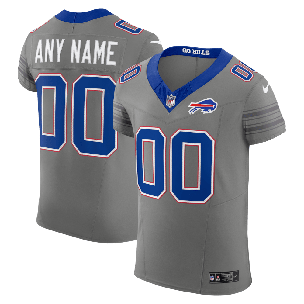 Buffalo Bills Merch - Men's Gray Nickel City Vapor F.U.S.E. Custom Elite Jersey - Birthday Present For Football Fan 1 - Unicasport Buffalo Bills Merch - Men's Gray Nickel City Vapor F.U.S.E. Custom Elite Jersey - Birthday Present For Football Fan